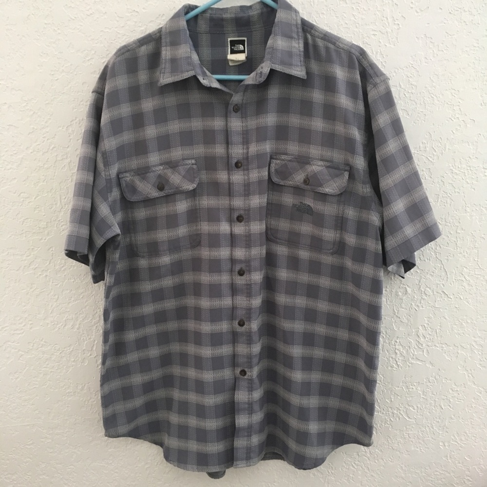 The North Face plaid button down